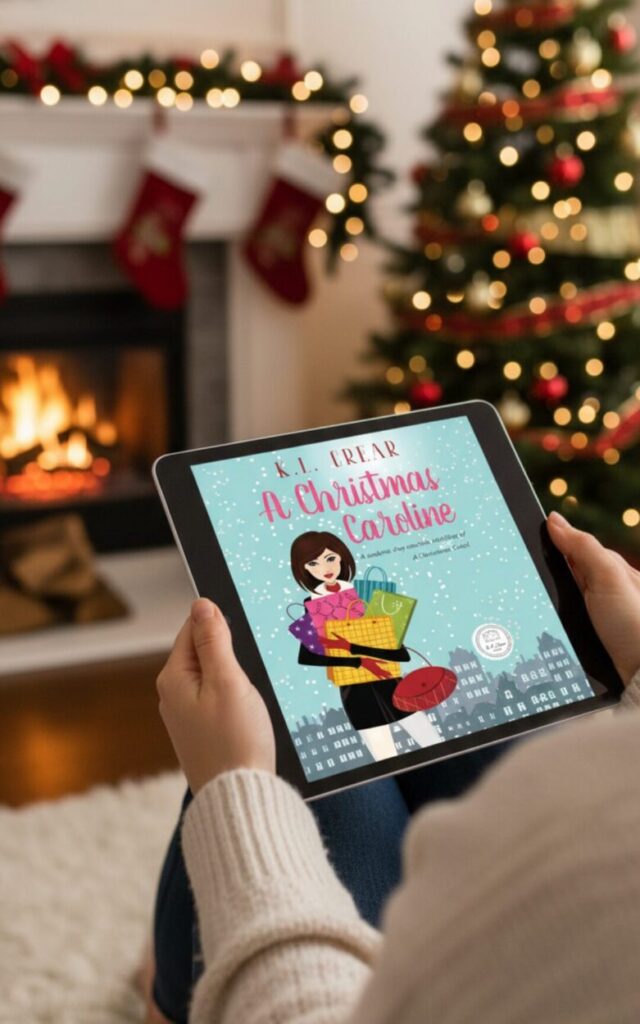 A Christmas Caroline book mockup