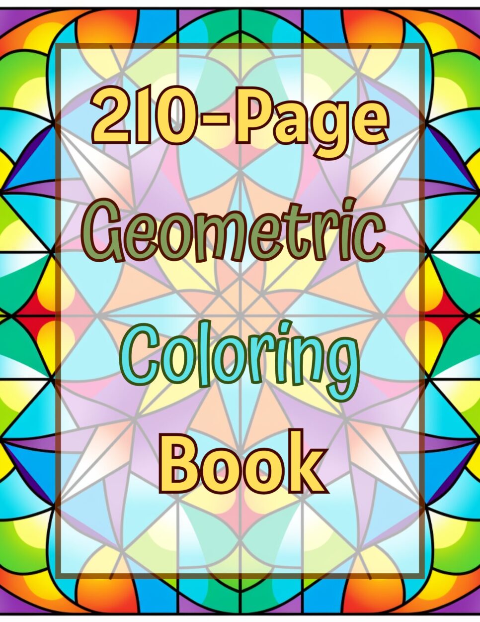 Geometric coloring book cover