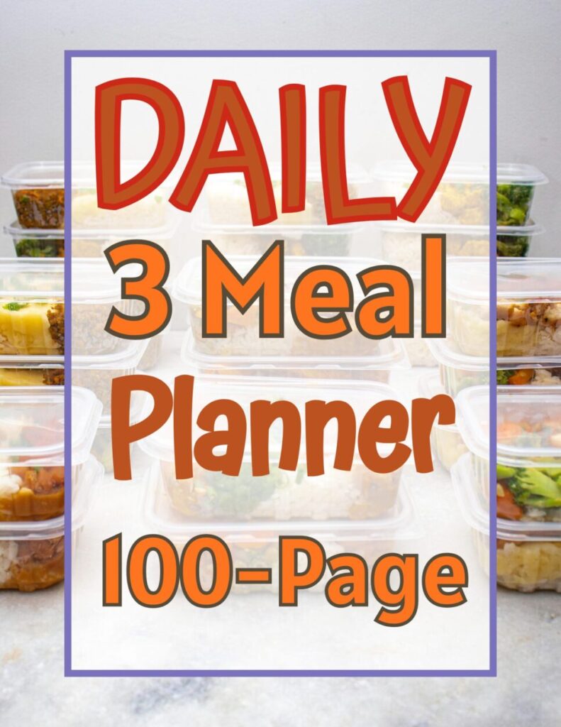 3 meal daily planner cover