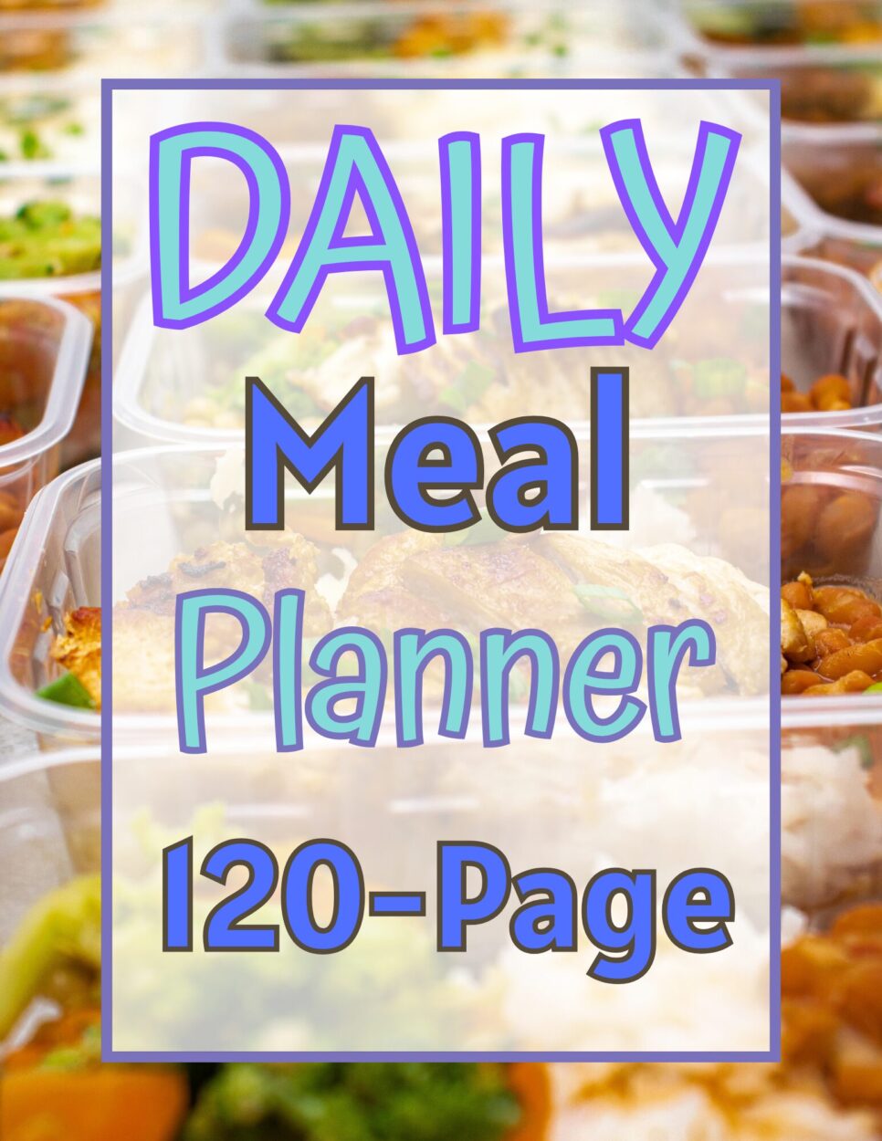 110-Page Daily Meal Planner – Blue