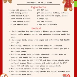 gingerbread cookie recipe printable