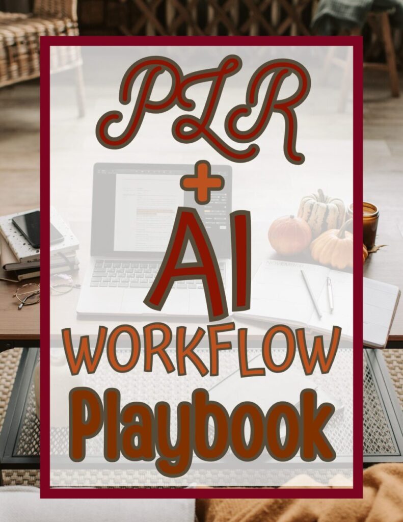 PLR + AI workflow playbook cover