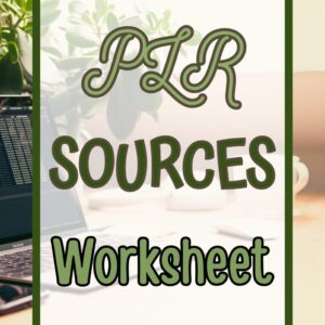 PLR Sources Worksheet cover