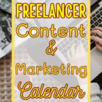 freelancer content and marketing calendar cover