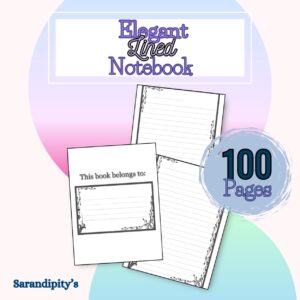 elegant lined notebook mockup