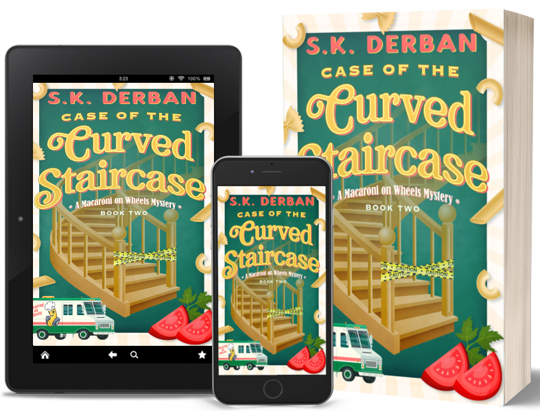 Case of the Curved Staircase cover mockup