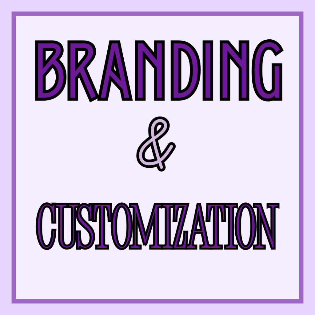 branding and customization subcategory