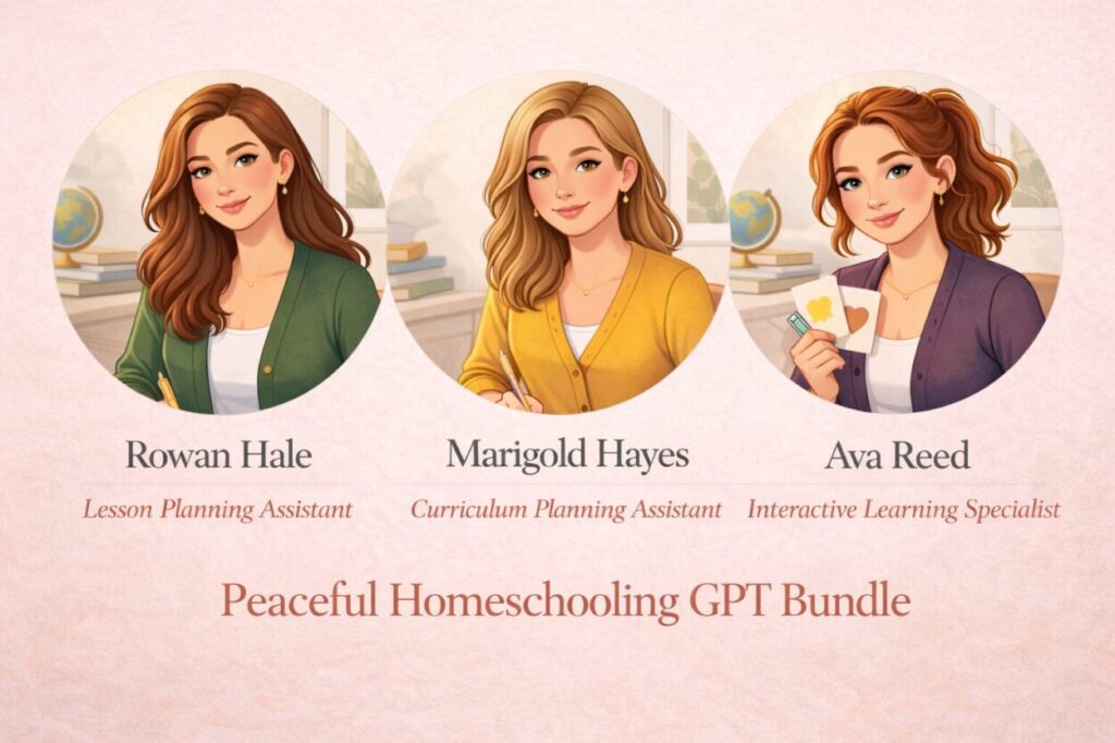 Peaceful Homeschooling Bundle mockup