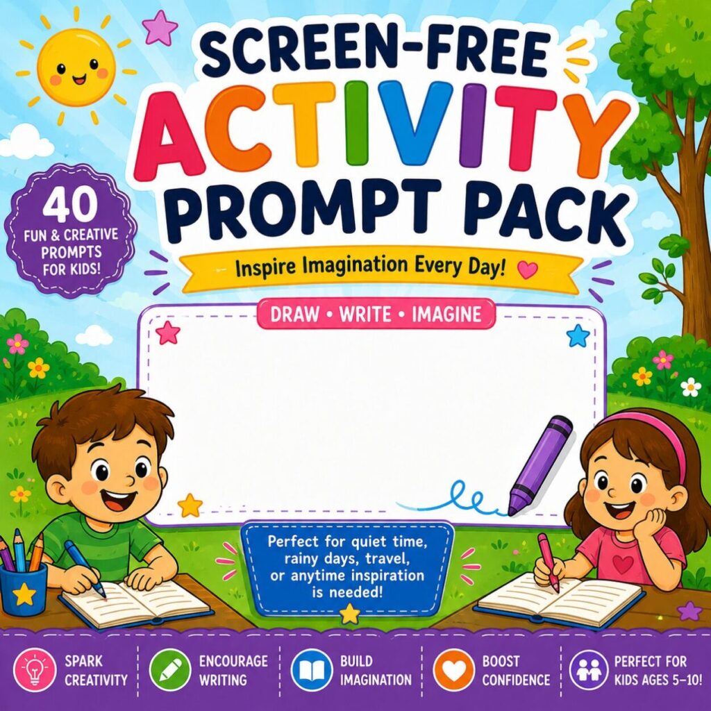 screen free activity prompt pack