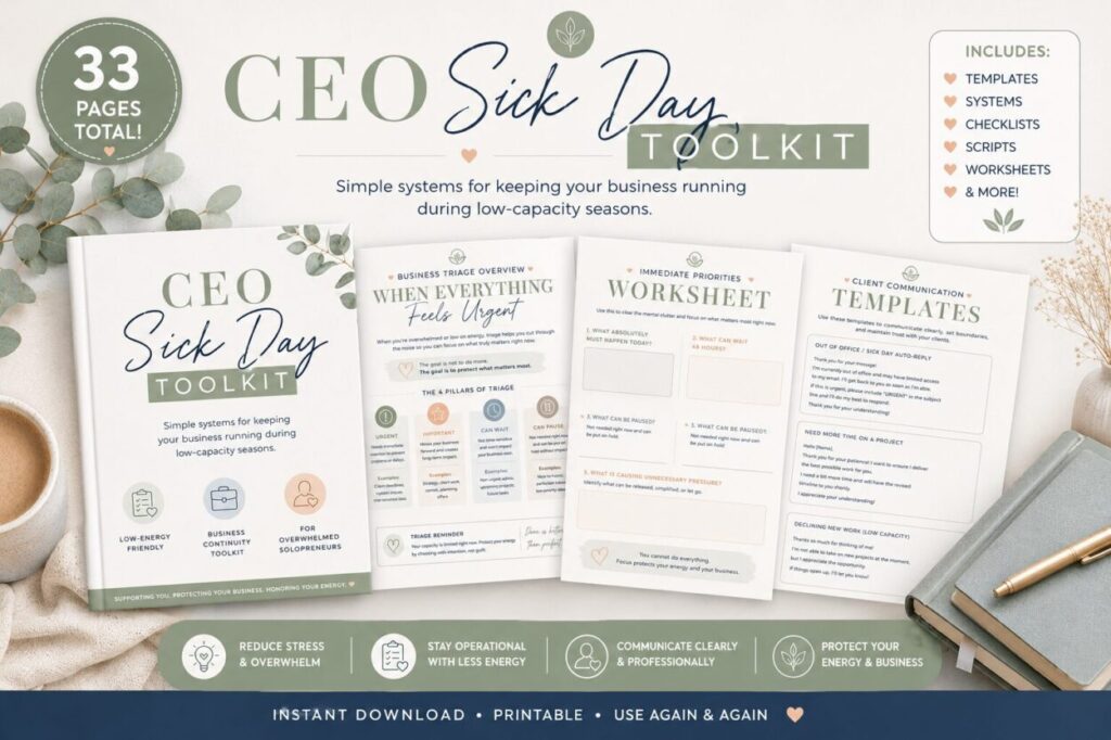 CEO Sick Day toolkit
