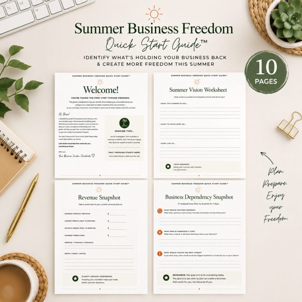 Summer Business Freedom Quick Start Guide™
