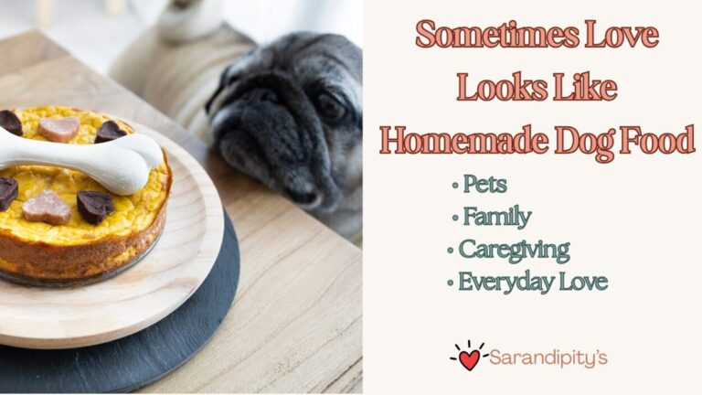 Sometimes Love Looks Like Homemade Dog Food