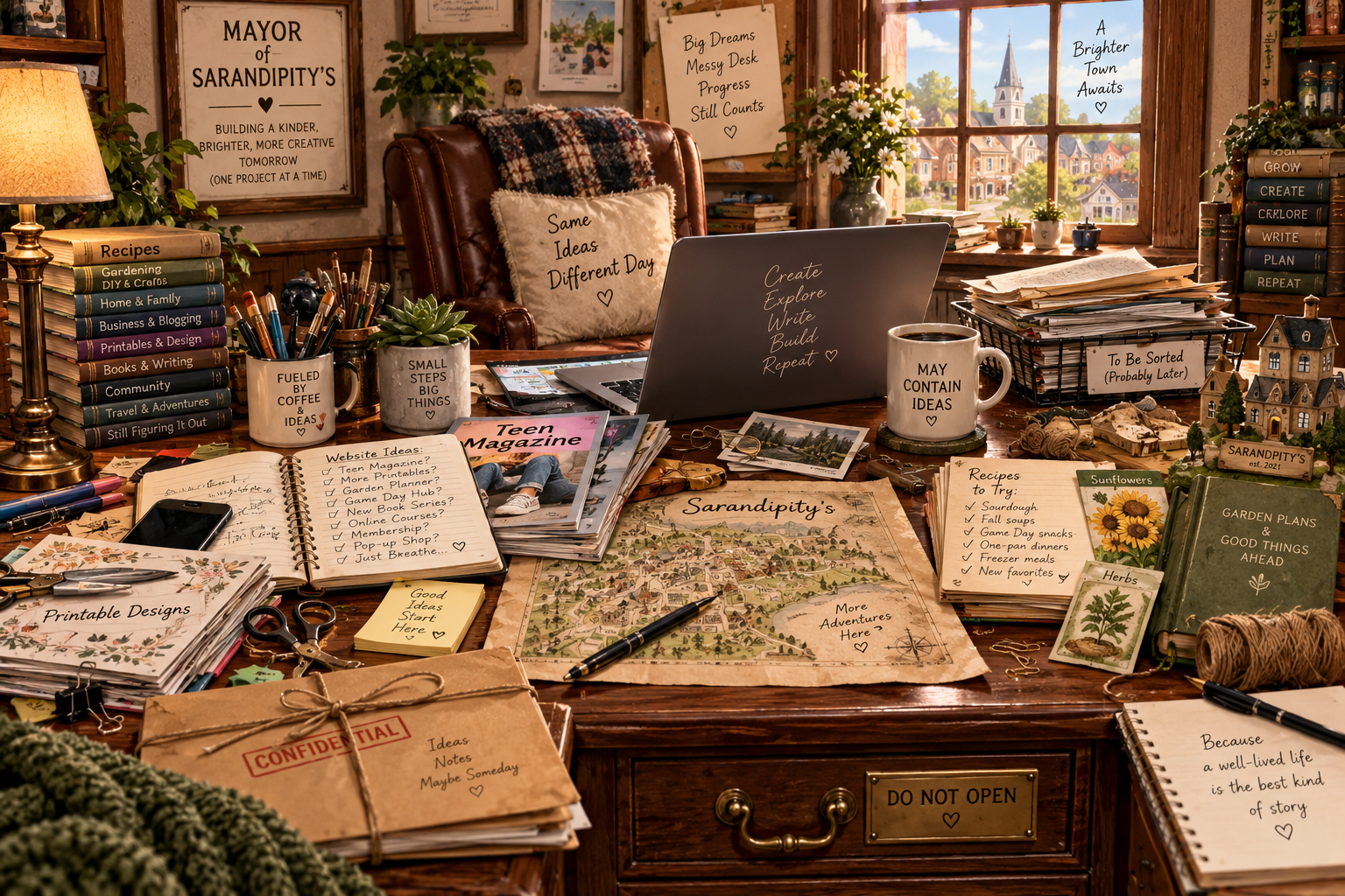 The Mayor's wonderfully messy office desk